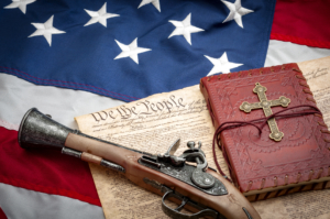 The constitution protects the right to bear arms and freedom of religion